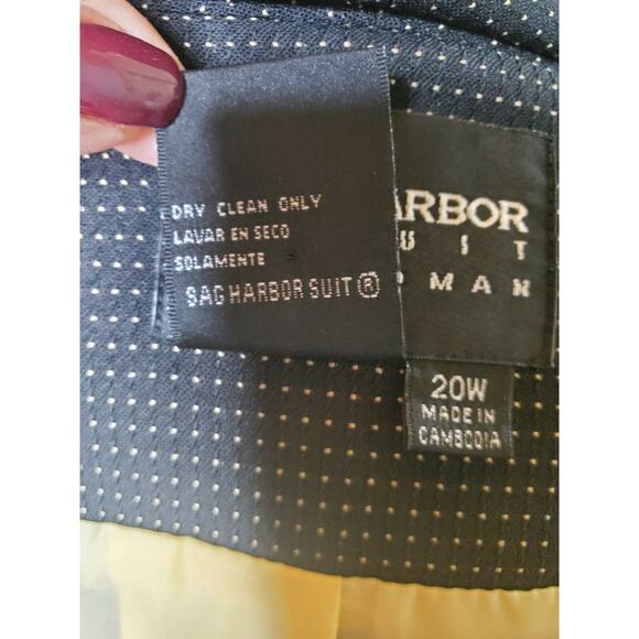 Sag Harbor Women’s Lined Suit Jacket Tie Front Size 20W - Picture 10 of 11